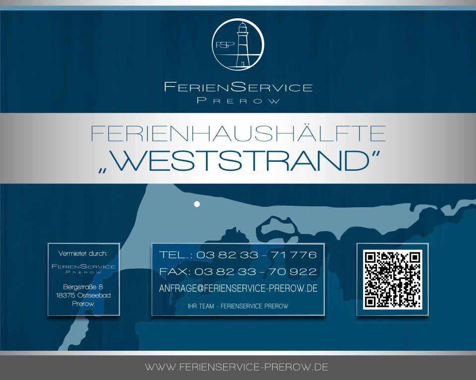 Prerow Ferienhaus Weststrand - Ferienservice Prerow Objektschild